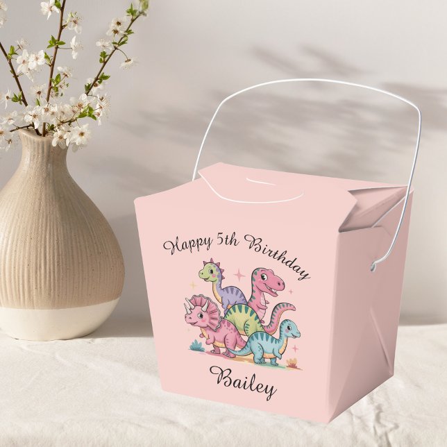 Pink Personalisiert Girls Dinosaur Geburtstag Geschenkschachtel (Von Creator hochgeladen)