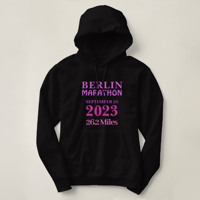 Pink Personalisiert Marathon Runner Benutzerdefini Hoodie (Design vorne)