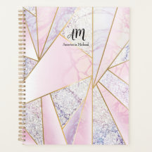 Pink Personalisiert Planner Moderner Businessplane