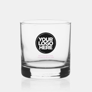 Pink   Personalisierte Logos und Text-Whiskey-Gläs Whiskyglas