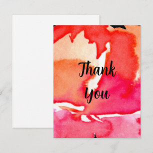 Pink Personalisierte Schrift Vielen Dank Dankeskarte