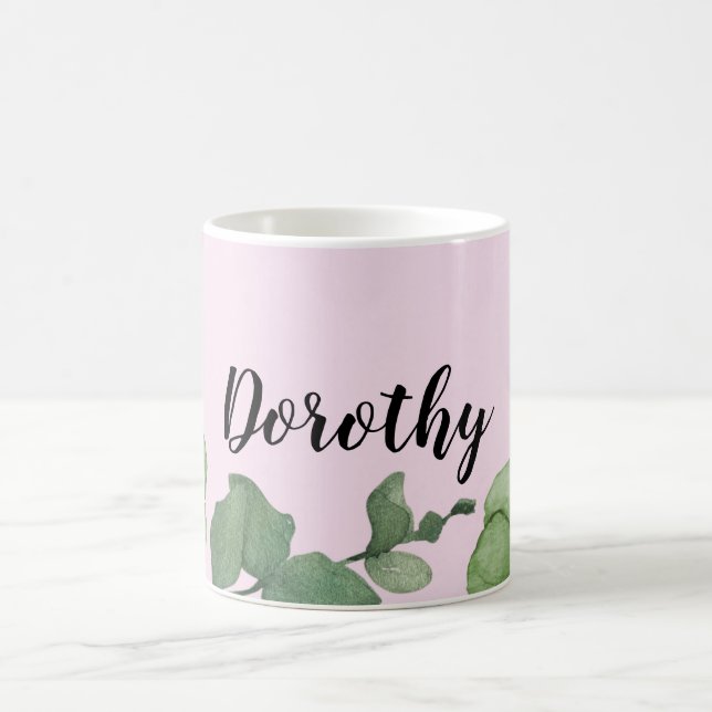 Pink personalisierte Umarmung, Whimsistische Roman Kaffeetasse (Mittel)