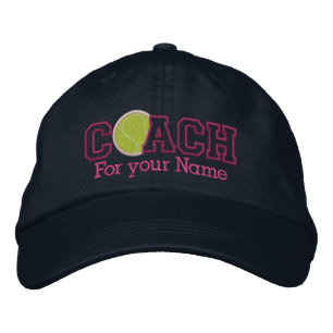 Pink Personalisierter Tennistrainer mit Ihrem Name Bestickte Baseballkappe