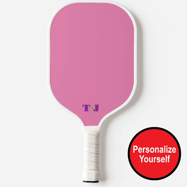 Pink Personalisiertes Mit Monogramm Pickleball-Pad Pickleball Schläger (Von Creator hochgeladen)