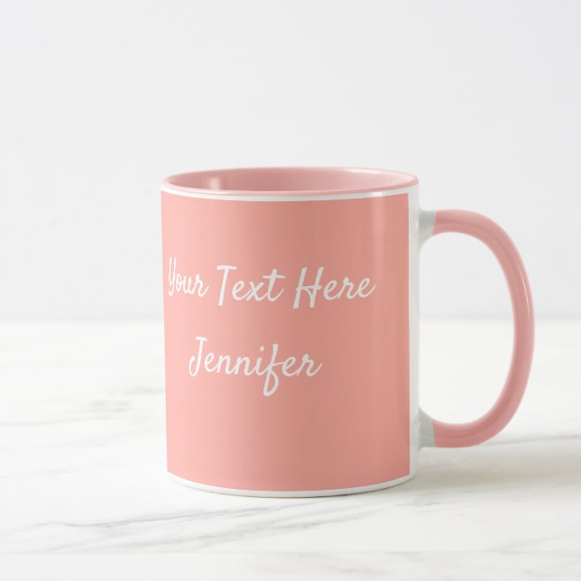 Pink personalize Message Coffee Cup Geschenk Tasse (Rechts)