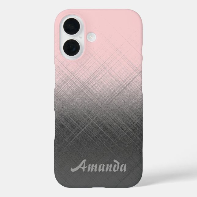 PINK - Persönlich iPhone 16 Hülle (Rückseite)