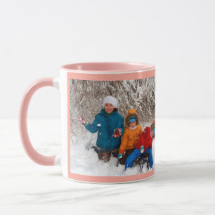 Pink Personnaliser Modèle photo Cadeau Mug Café