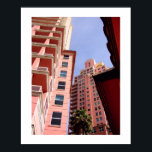Pink Perspective: Art Deco Poster<br><div class="desc">Upward perspective. Art deco - pastel colors in South Florida. Photography by Minerva Bloom.</div>