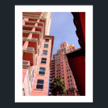 Pink Perspective: Art Deco Poster<br><div class="desc">Upward perspective. Art deco - pastel colors in South Florida. Photography by Minerva Bloom.</div>