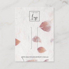 PINK PETAL HANDMADE PAPIER HAIR CLIP DISPLAY CARD VISITENKARTE