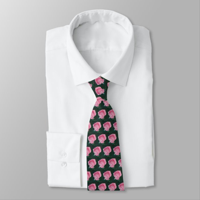 Pink Petals Neck Tie Krawatte (Gebunden)