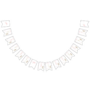 Pink Peter der Rabbit Beatrix Potter 1. Geburtstag Wimpelkette