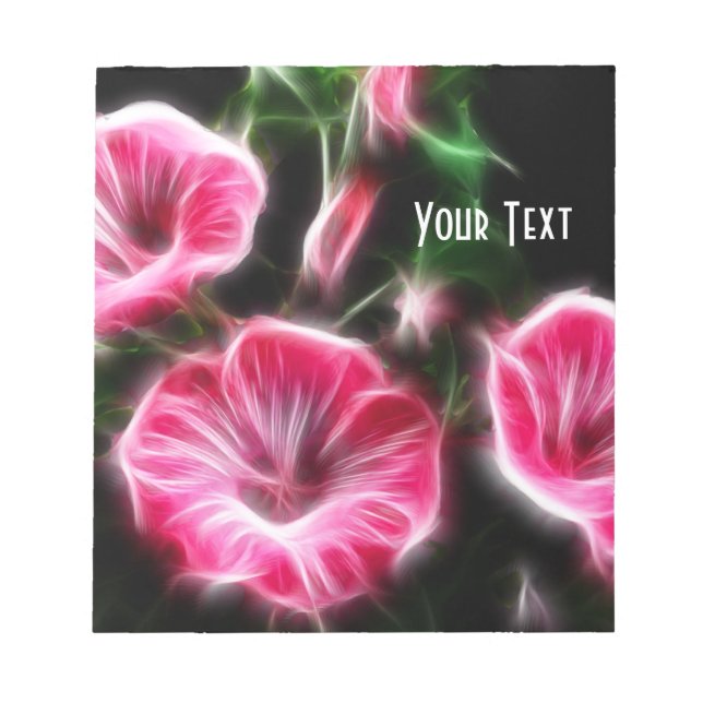 Pink Petunia Esoteric Floral Notepad Notizblock (Vorderseite)