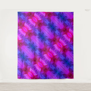 Pink Petunia Ikat Miami Wandteppich
