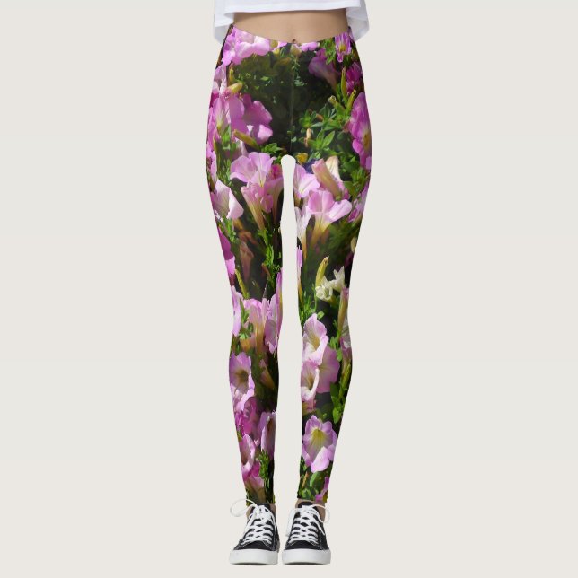 Pink Petunia Leggings (Vorderseite)