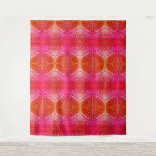 Pink Petunia X 1974 Ikat 4 Wandteppich