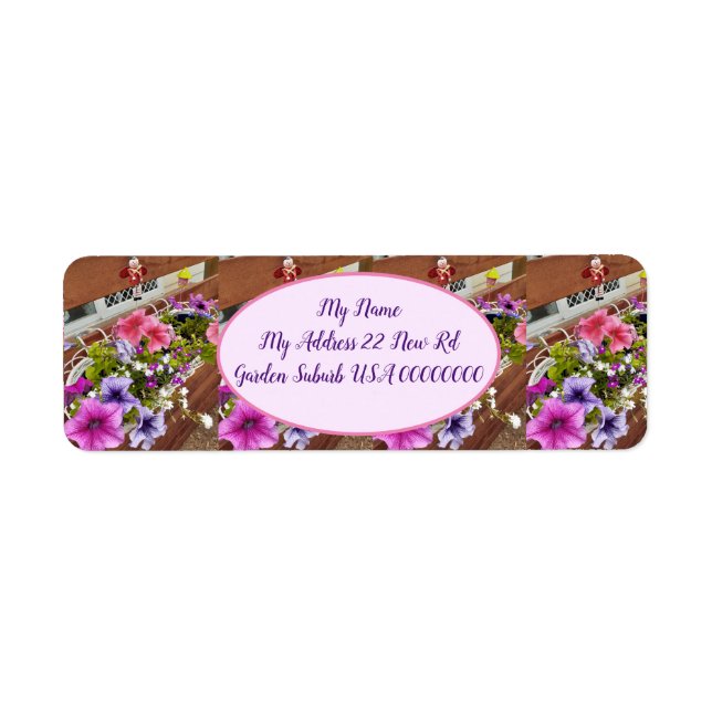 Pink Petunias Lila Blume Hütte Gartenanlage (Vorne)