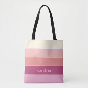 Pink-pfirsichfarbene Streifen für den Sommerfarbbl Tasche