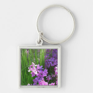 Pink Phlox und Gras Sommer Blüten Schlüsselanhänger