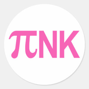 PINK PI NK RUNDER AUFKLEBER