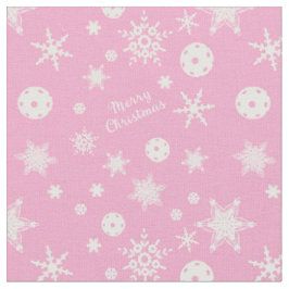 Pink 💟 Pickleball 🎄 Frohe Weihnachten Stoff