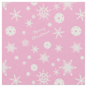  Pink 💟 Pickleball 🎄 Frohe Weihnachten  Stoff