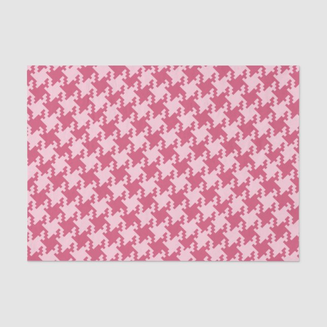 Pink Pied-De-Poule-Muster - Benutzerdefinierter Hi Seidenpapier (Vorderseite)