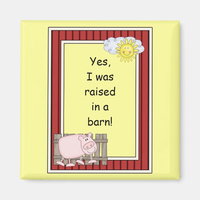Pink Pig - Bauernhof Barnyard Friend - Kinder Magnet (Vorne)