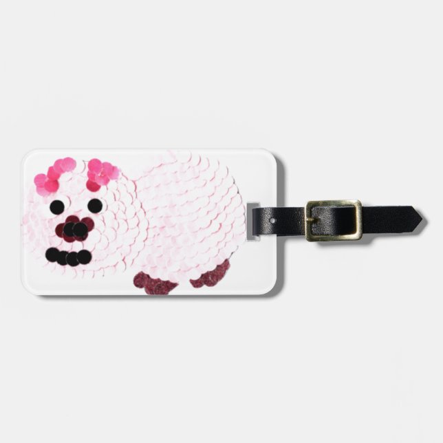 Pink Pig Gepäckanhänger (Vorderseite horizontal)