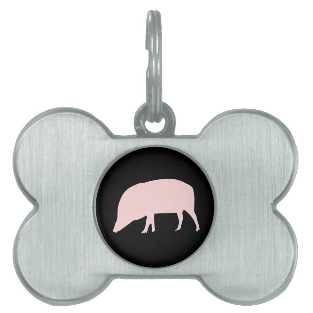 Pink Pig Pen Tag Tiermarke (Vorderseite)