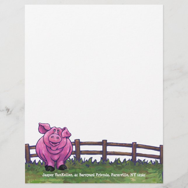 Pink Pig Persönlicher Brief (Vorderseite)