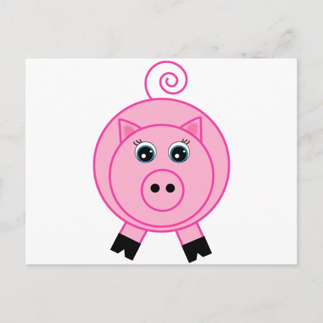 Pink Pig Postkarte (Vorderseite)
