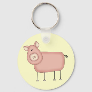 Pink Pig T - Shirt und Geschenke Schlüsselanhänger