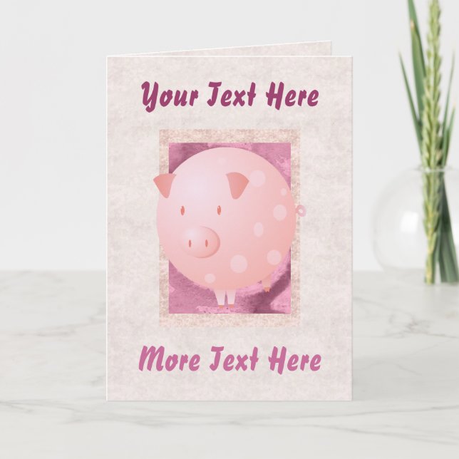 Pink Piggy Card Karte (Vorderseite)