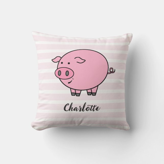 Pink Piggy Design Kissen (Vorderseite)