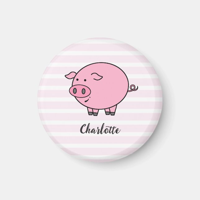 Pink Piggy Design Magnet (Vorne)