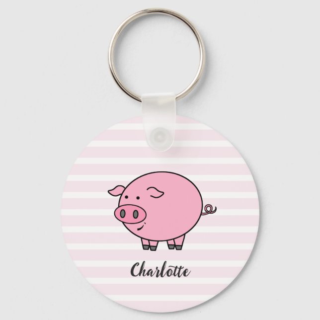 Pink Piggy Design Schlüsselanhänger (Vorderseite)