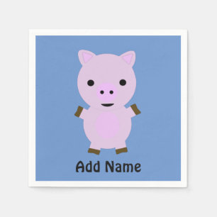 Pink Piggy Serviette