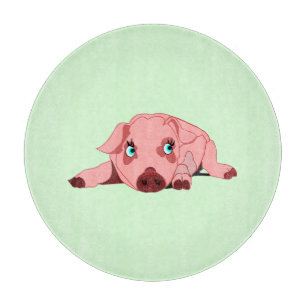 Pink Piglet Cutting Board Malerei - Ihre Farbe Schneidebrett