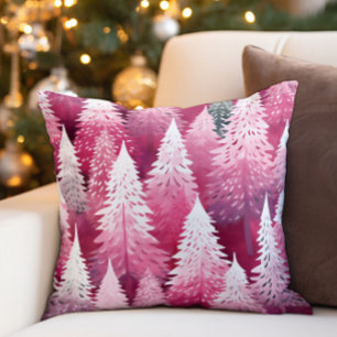 Pink Pine Weihnachtsbaumen Kissen
