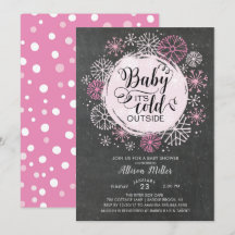 Pink-Pink-Baby ist kalt im Freien Einladung