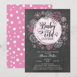 Pink-Pink-Baby ist kalt im Freien Einladung