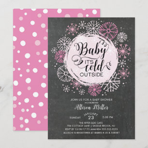 Pink-Pink-Baby ist kalt im Freien Einladung