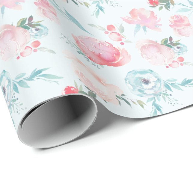 Pink-Pink-Pénées-Hochzeit im französischen Garten Geschenkpapier (Rolleneckpunkt)
