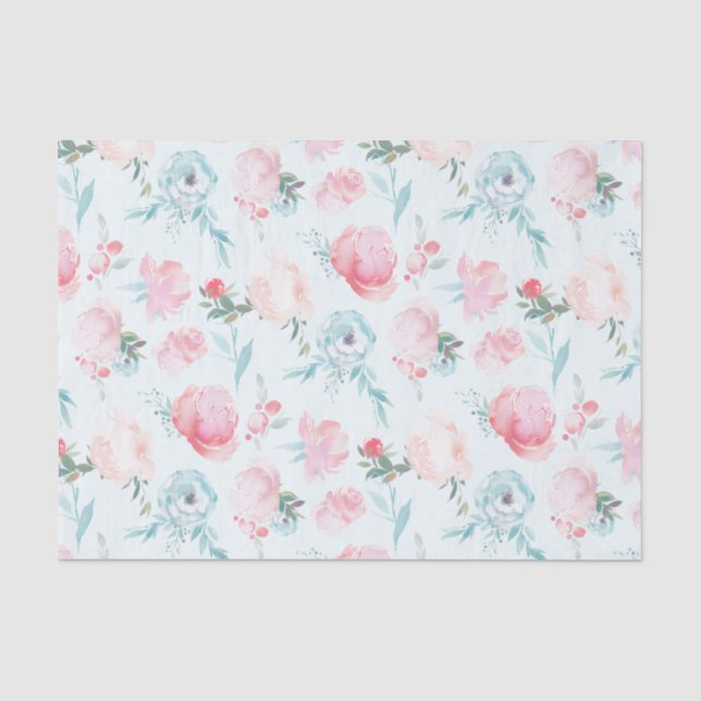 Pink-Pink-Pénées-Hochzeit im französischen Garten Seidenpapier (Vorderseite)