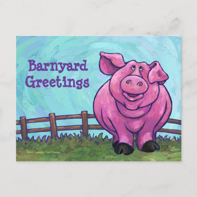 Pink Pink Post Card Postkarte (Vorderseite)