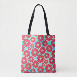 Pink Pinwheel Positions Pink Floral Tasche