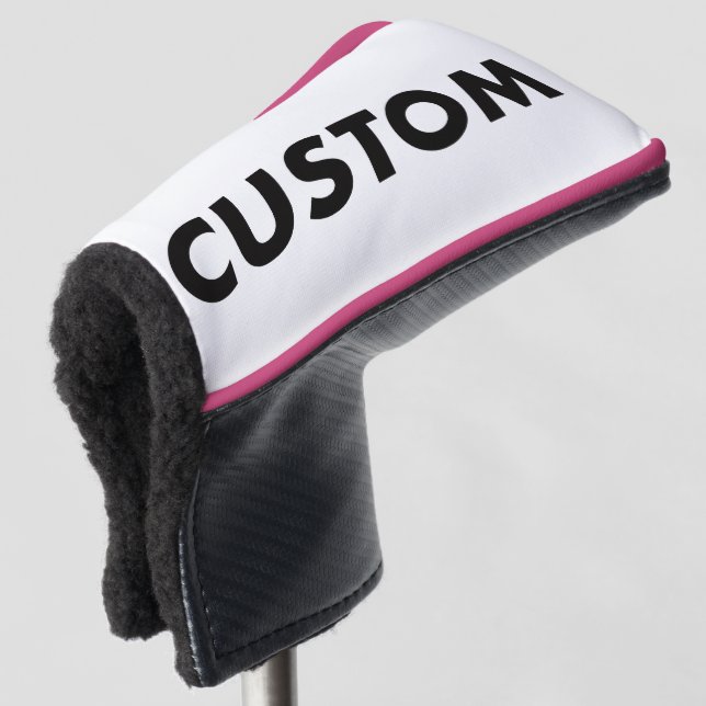 PINK Piping Custom Golf Putter Headcover Blank (3/4 Vorderseite)