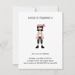 Pink Pirates ・ Pirate Girl #10 Einladung