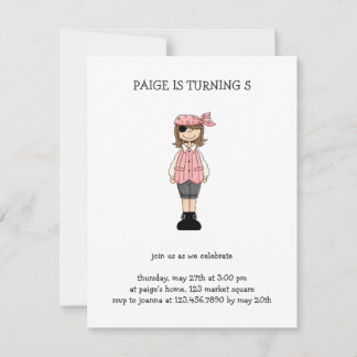 Pink Pirates ・ Pirate Girl #1 Einladung